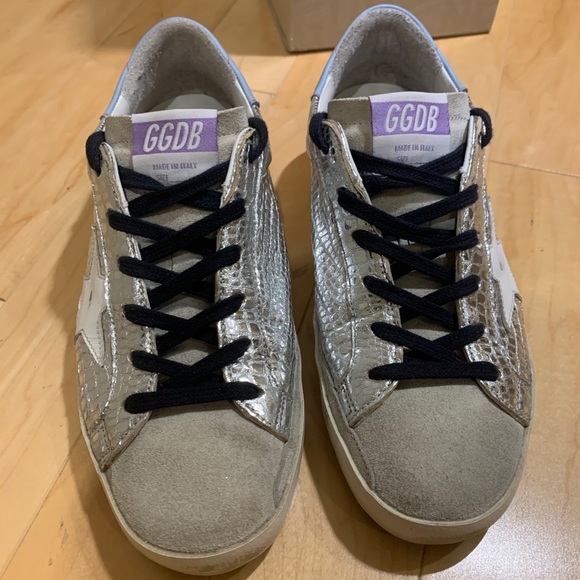 GOLDEN GOOSE SUPERSTAR SILVER LAMINATED COCCO - Picture 6 of 11